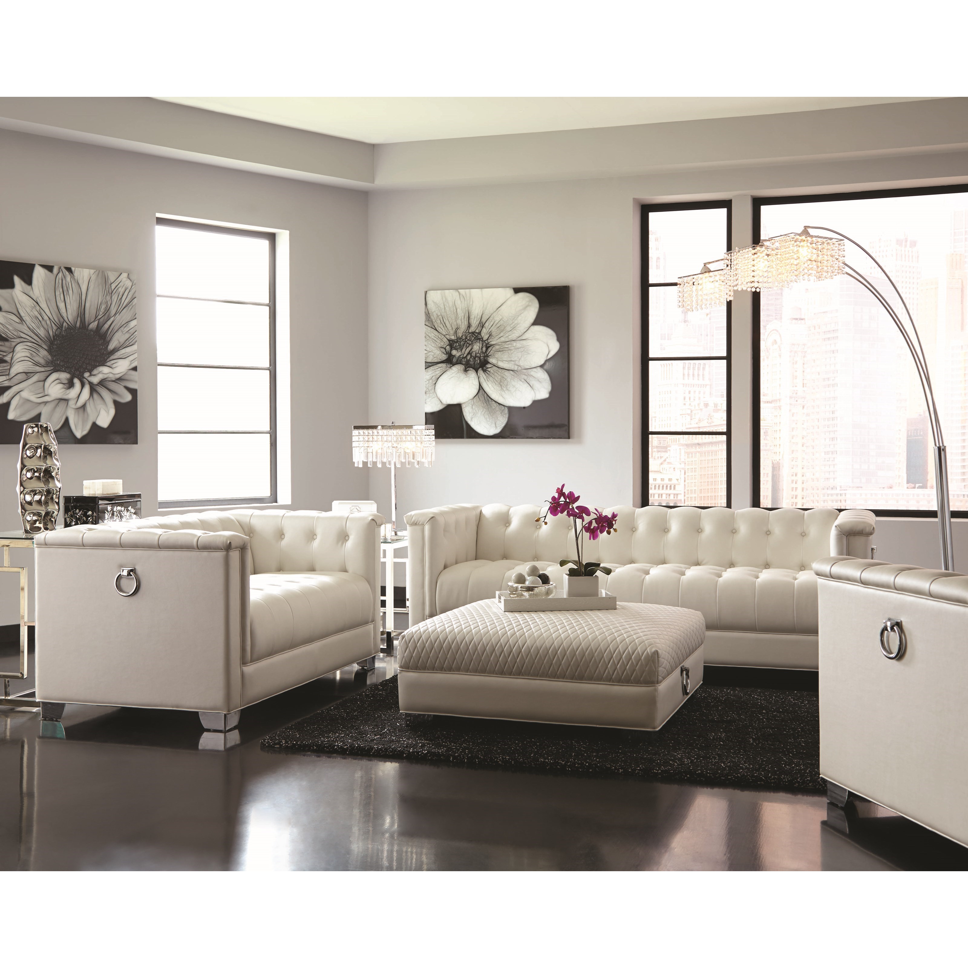 Coaster Chaviano 505390 Living Room Group 1 Chic Living Room Group